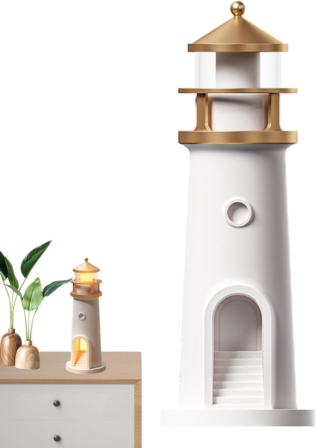 Veilleuse Phares | Lampe De Table À Projection De Lune | Lampe Phare Sans Fil Unique | Lumière D'Ambiance Rechargeable Pour Chambre D'Enfant, Décoration De Chambre À Coucher